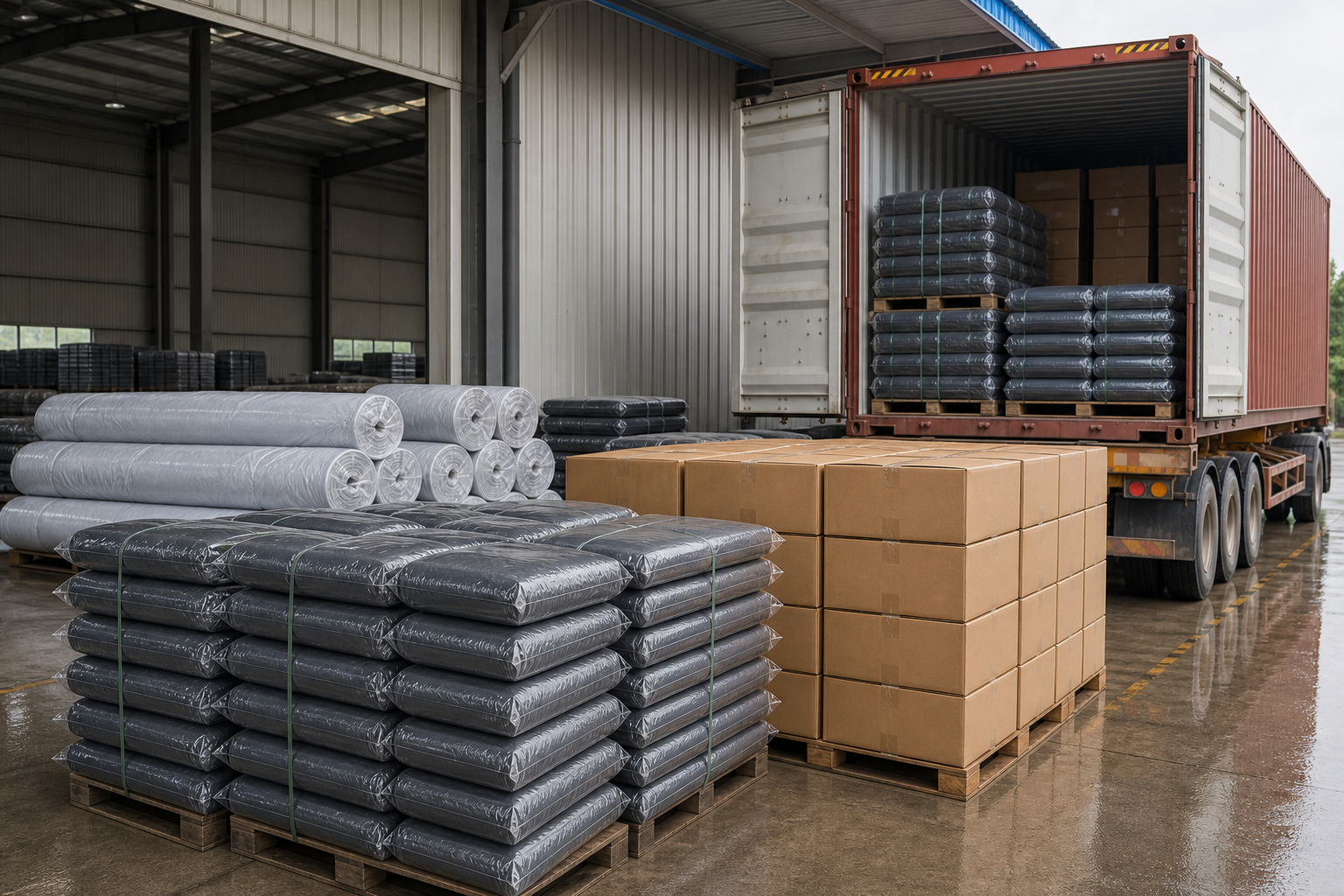 Tarpaulin export logistics